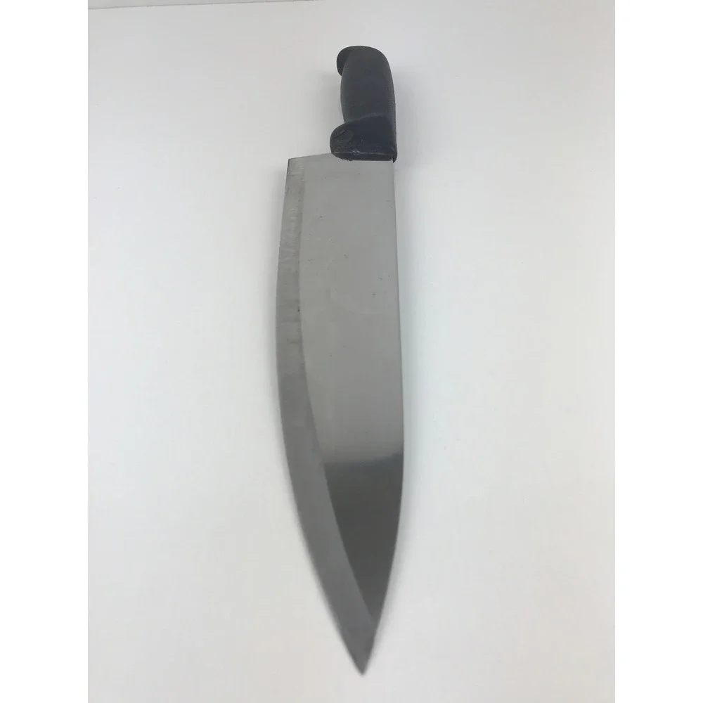 Columbia Cutlery Chef Kitchen Knife Stainless Steel Black Handle‎ Blade 9.5